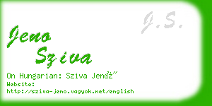 jeno sziva business card